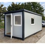 Oficina Contenedor Modular 6,00 x 2,40 m | Completamente Equipada con Baño, Ducha y Cocina